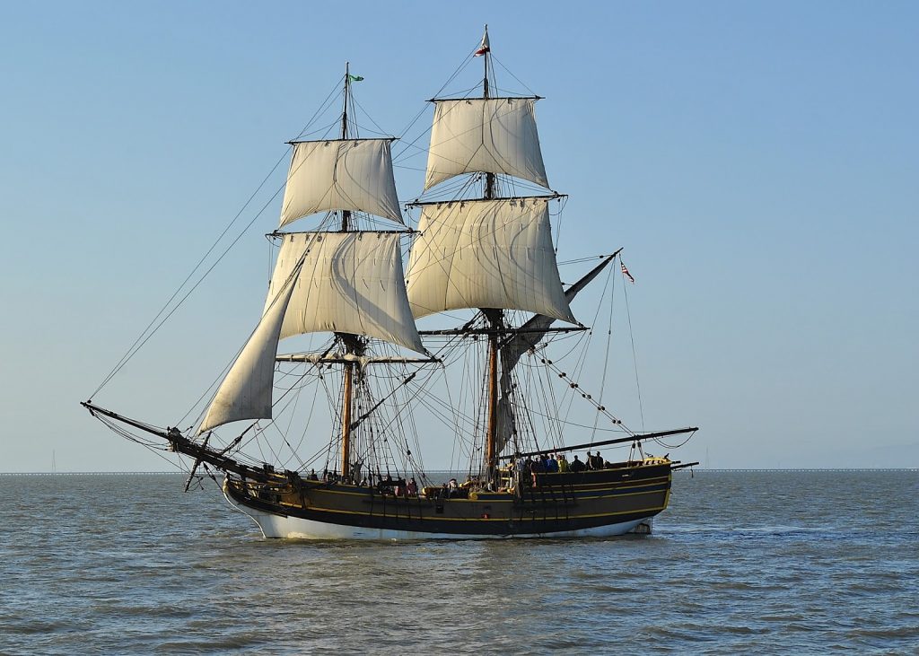 The tall ship Lady Washington.