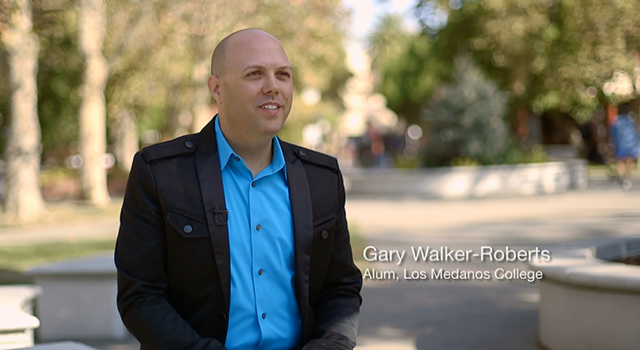 Gary Walker-Roberts in a screenshot from a video on the CCCCD website.