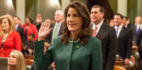 Assemblywoman Baker takes oath of office for second term on Monday, December 5, 2016. Photo courtesy of Catharine Baker.
