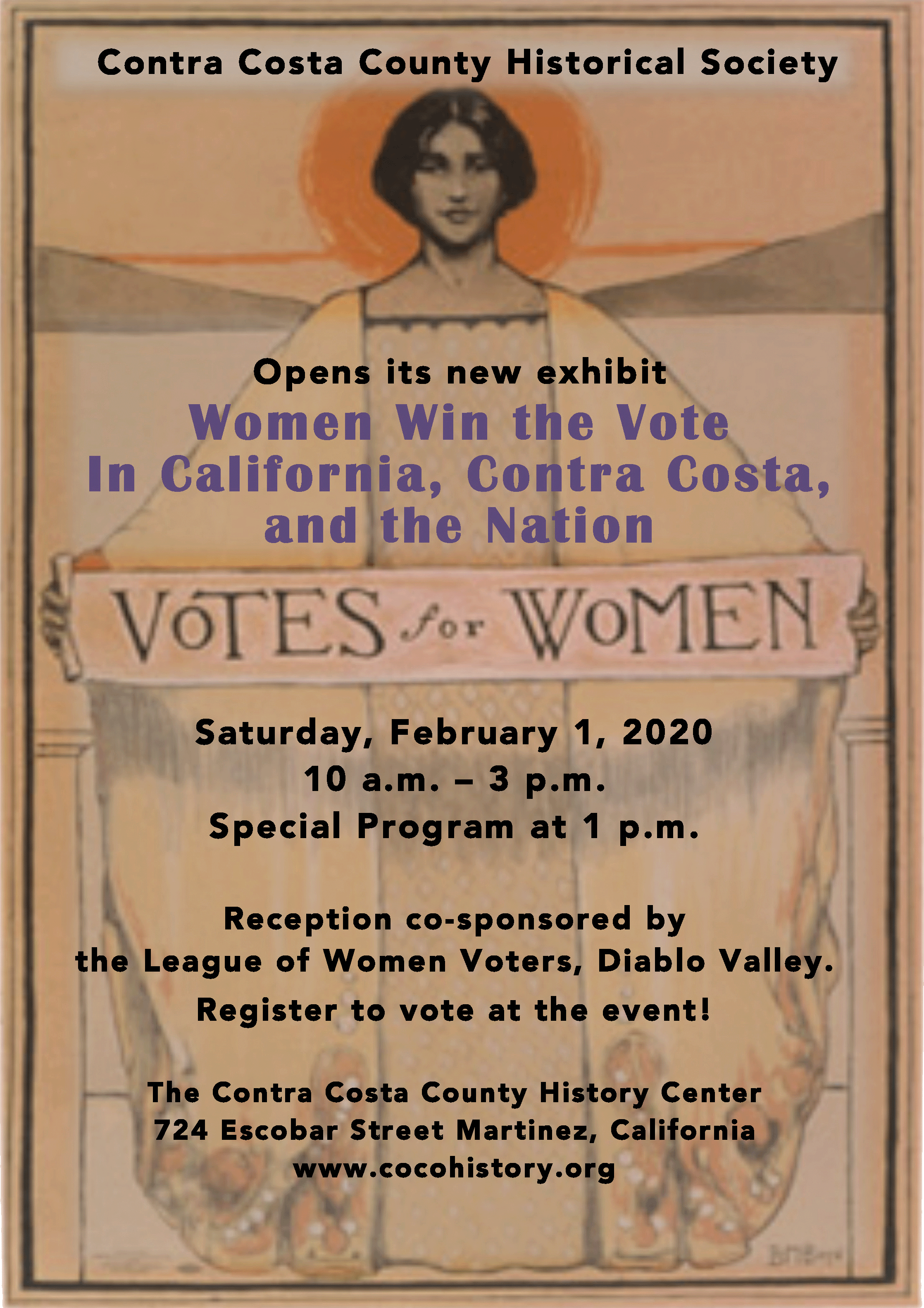 Women Win the Vote” exhibit in Contra Costa celebrating 100th anniversary of 19th Amendment begins with reception Feb. 1 | Contra Costa Herald